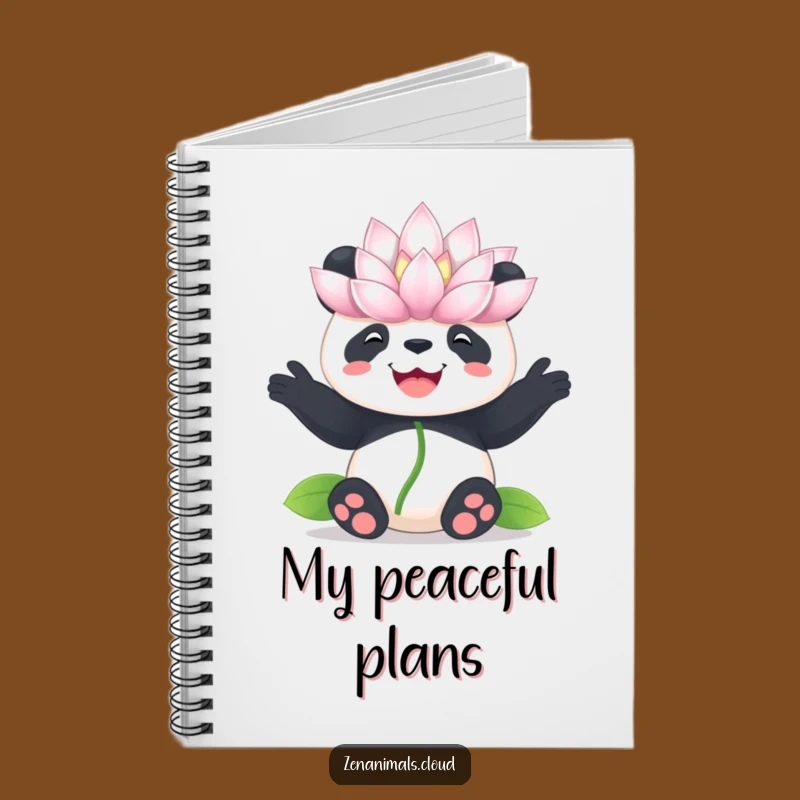 Funny Panda Lotus Notebook: Joyful Balance Journal for Calm Thoughts and Ideas