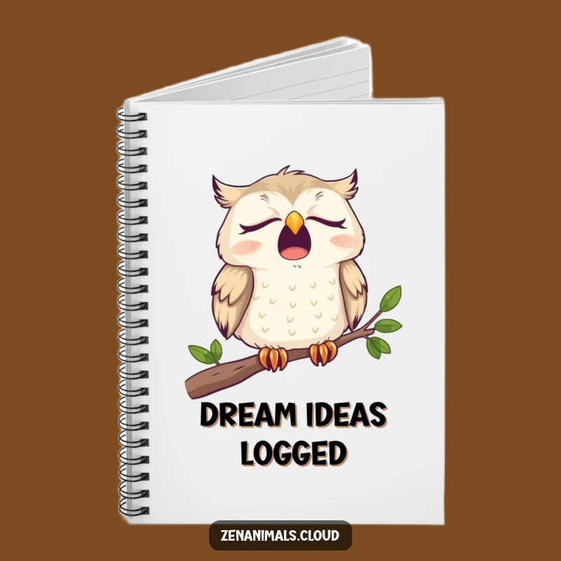 Funny Sleepy Owl Notebook: Wide Yawn Journal, Hilarious Gift