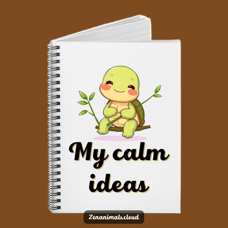 Funny Turtle Bamboo Notebook: Jot Down Thoughts with Gentle Pace