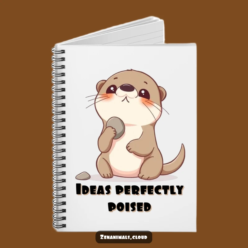 Funny Otter Balancing Pebble Notebook - Humorous Journal for Playful Minds