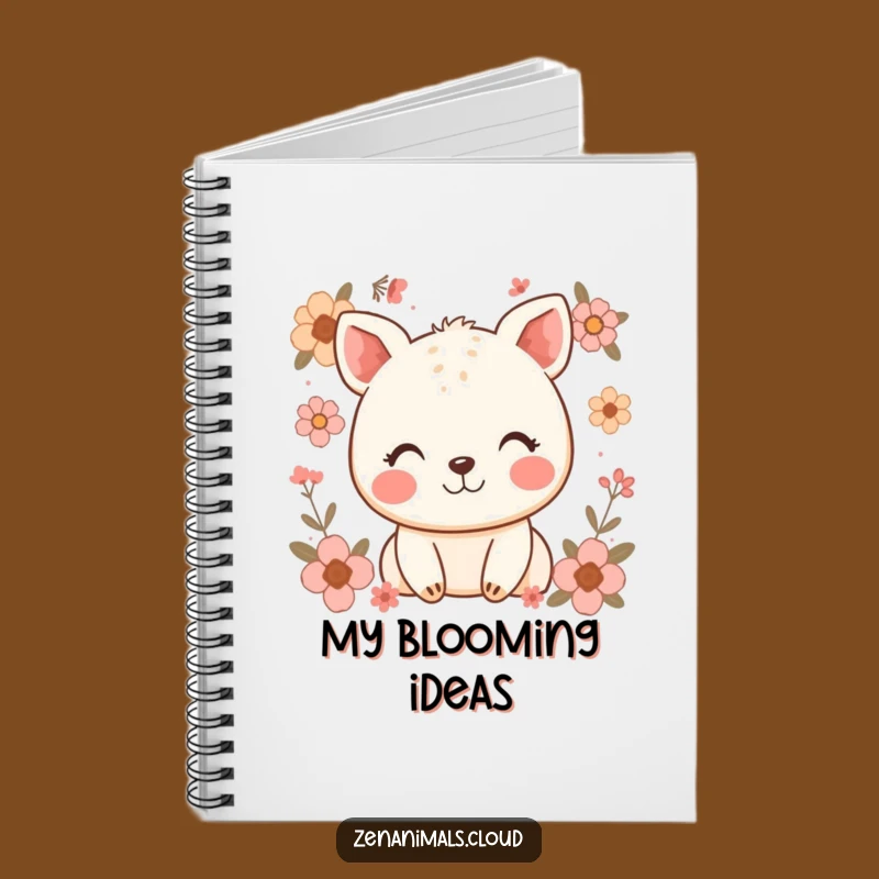 Funny Happy Animal Notebook: Jot Down Ideas with Floral Delight