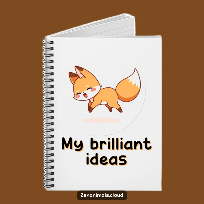 Funny Giggling Fox Tail Chase Notebook - Journal Your Laughs, Comical Stationery, Funny Gift