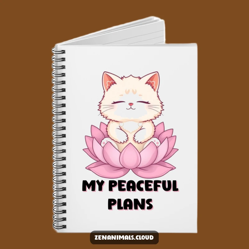 Funny Cat Meditation Notebook: Zen Kitty Journal for Peaceful Thoughts