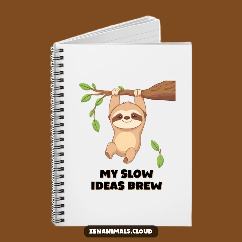Funny Contented Sloth Notebook: Journal Your Thoughts at a Slow Pace