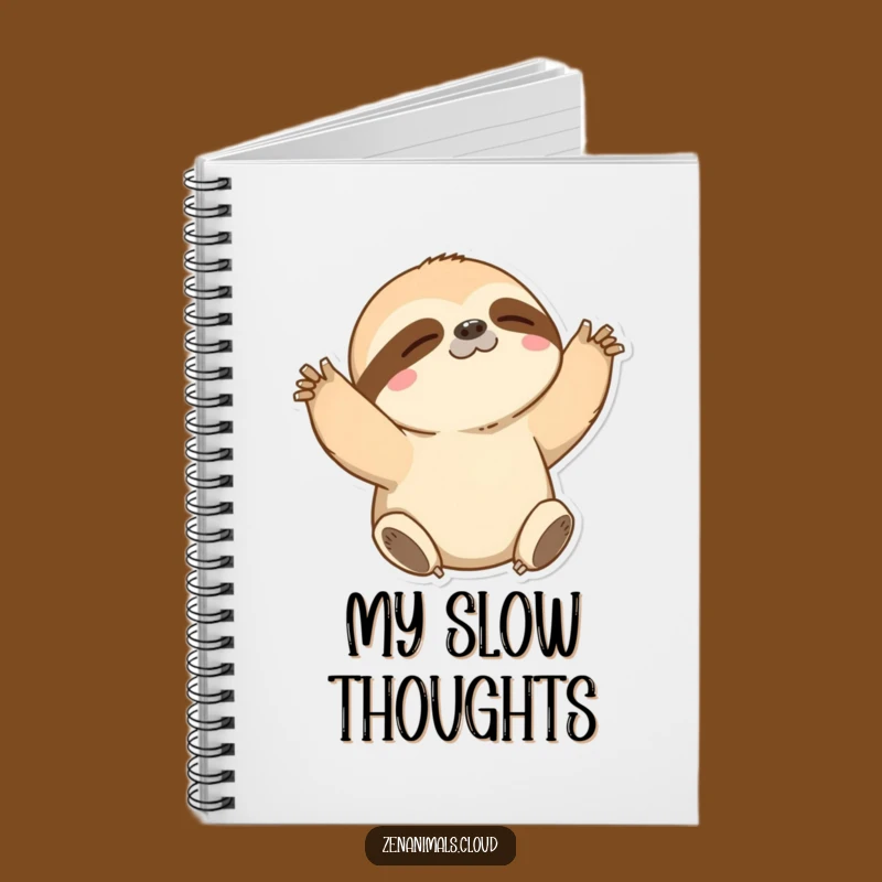 Funny Sloth Stretching Notebook: Jot Down Thoughts at Your Own Pace