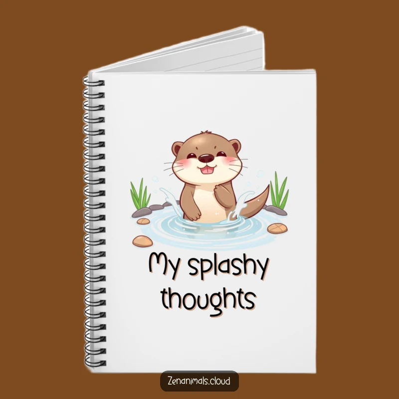 Funny Otter Splashing Notebook - Journal with Playful Otter Design