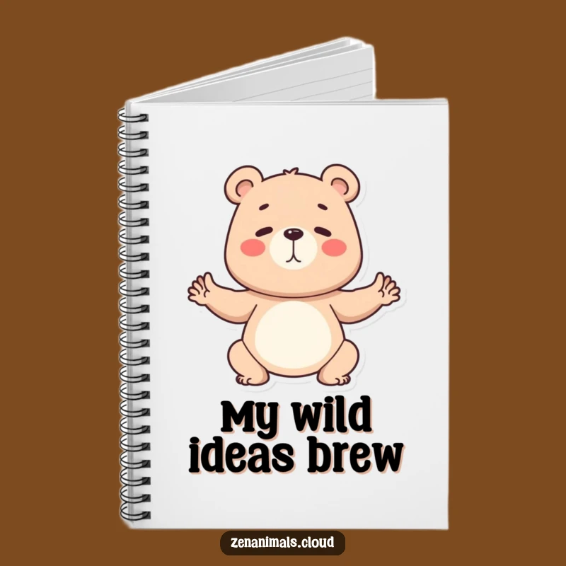Funny Bear Yoga Notebook: Determined Yogi Journal, Hilarious Gift