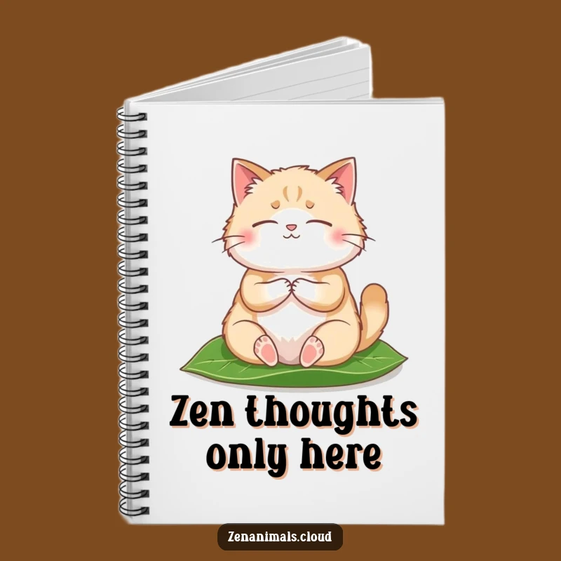 Funny Meditating Cat Notebook: Fluffy Zen Journal, Hilarious Gift for Writers and Cat Fans
