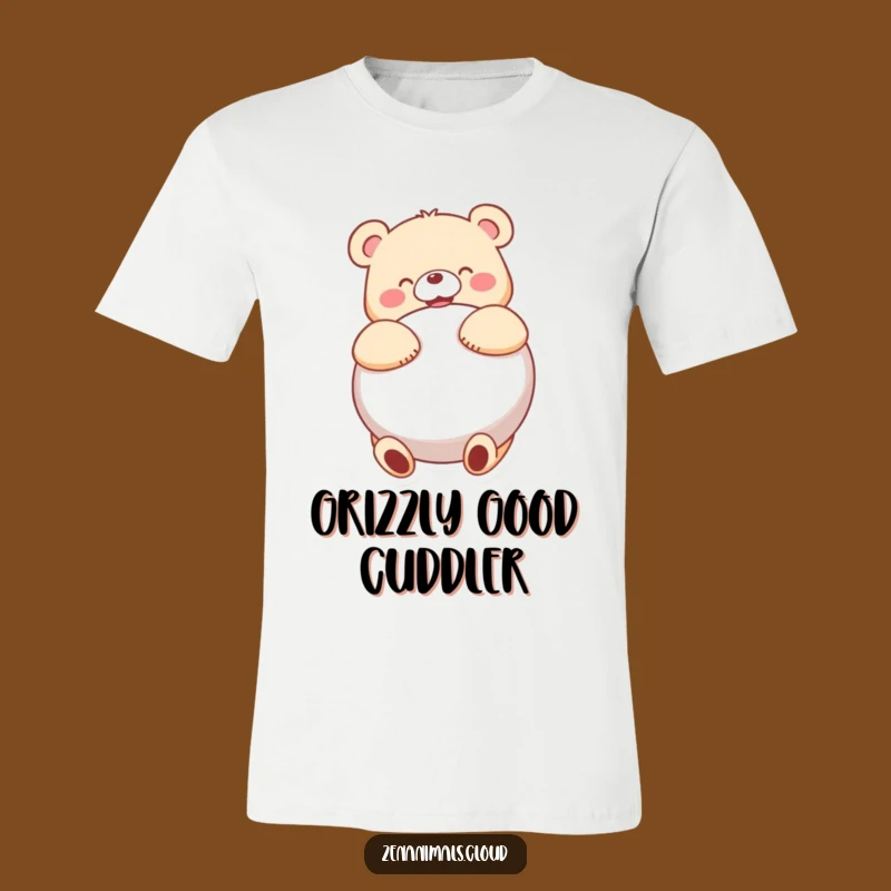 Funny Bear Cushion Hug T-Shirt - Hilarious Comfort for Bear Enthusiasts