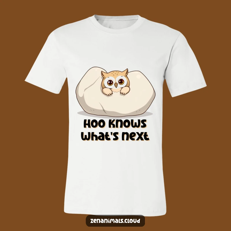 Funny Curious Owl T-Shirt: Peeking Mystery & Wisdom, Humorous Nature Gift