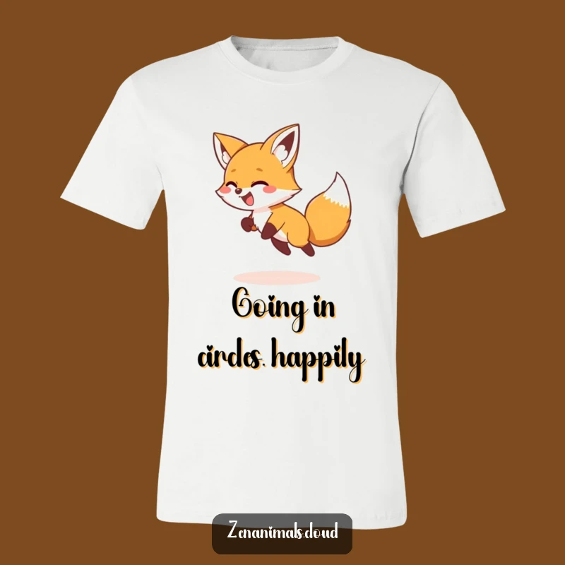 Funny Fox Tail Chasing T-Shirt: Giggling Foxy Fun, Hilarious Gift