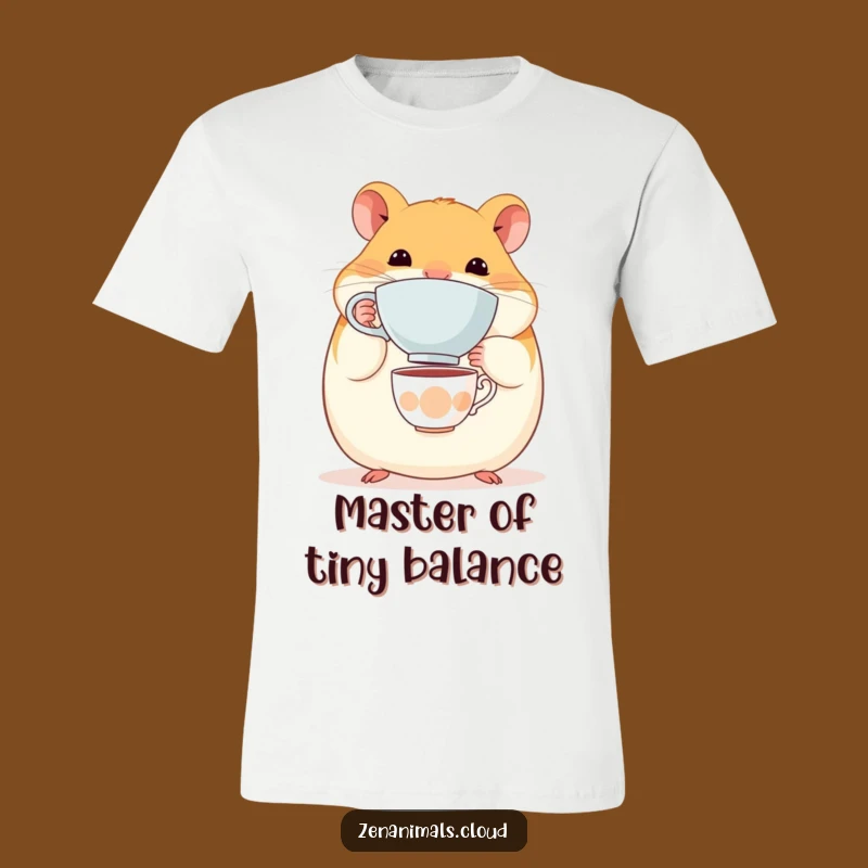 Funny Hamster Balancing T-Shirt: Cute Teacup Act, Hilarious Pet Lover Gift