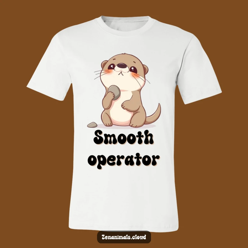 Funny Otter Balancing Pebble T-Shirt - Comedic Animal Tee for Joyful People