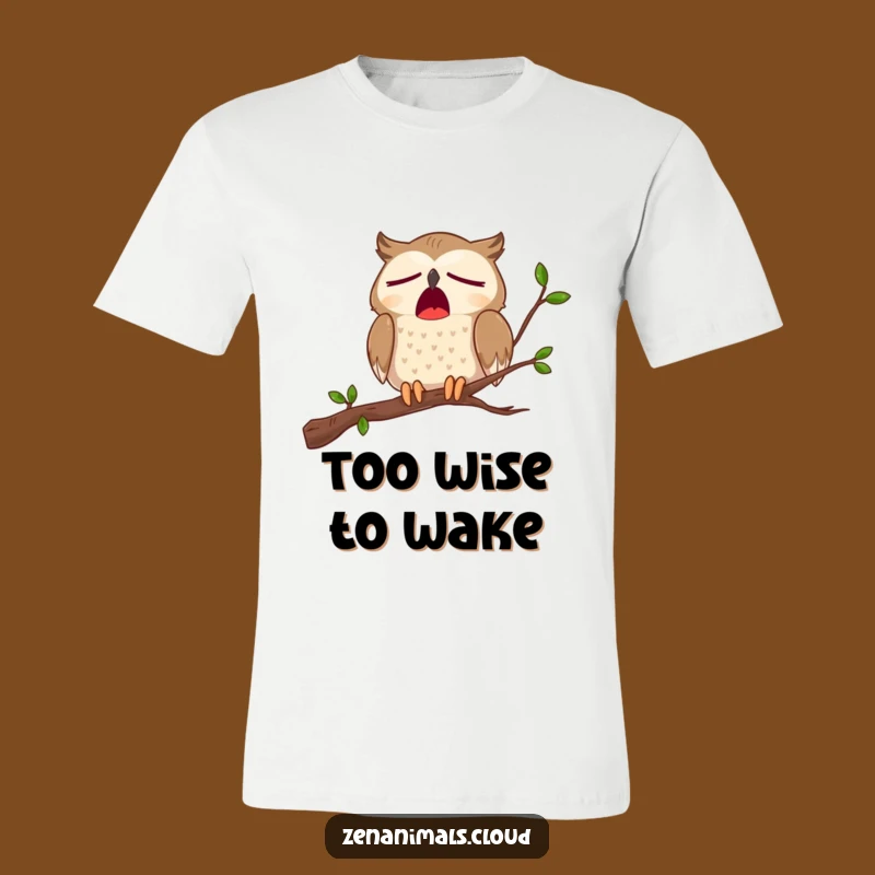 Funny Sleepy Owl Yawn T-Shirt - Comical Bird Tee, Relatable Lazy Gift Top
