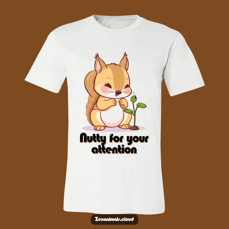 Funny Squirrel Sprout T-Shirt: Nature's Little Explorer Humor Tee