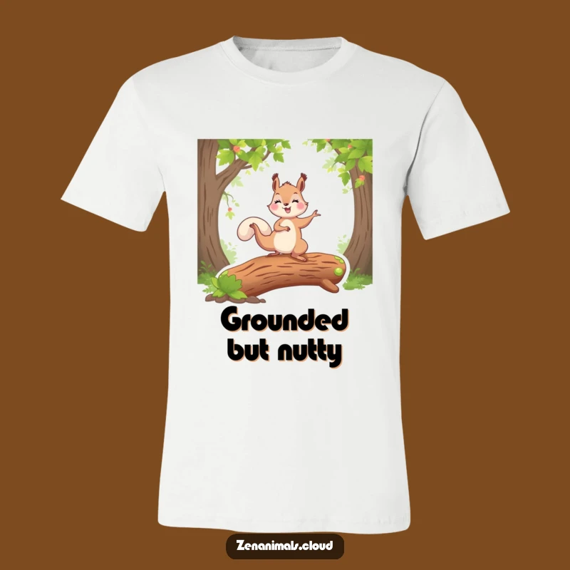 Funny Squirrel Yoga T-Shirt - Happy Balanced Yogi Squirrel Tee