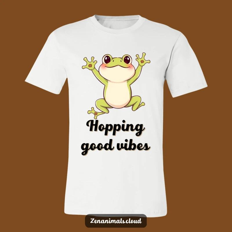 Funny Frog Leaping T-Shirt: Energetic Amphibian Humor Tee for Active Souls