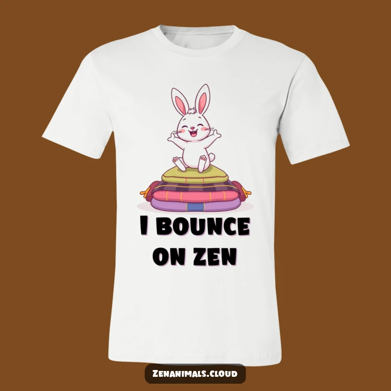 Funny Bouncy Bunny Meditation T-Shirt - Hop Into Fun Funny Gift Tee