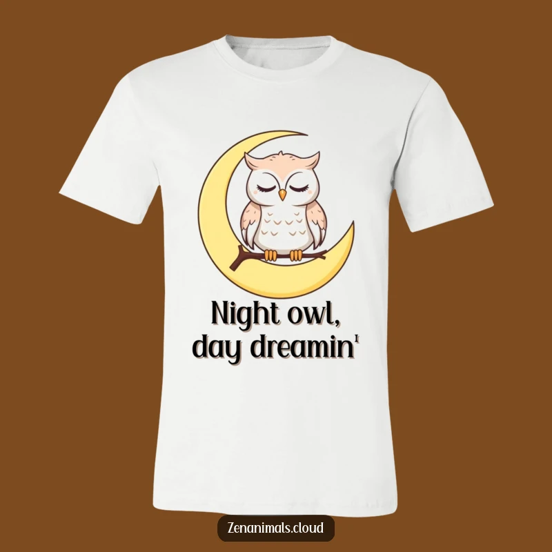 Funny Owl Moon T-Shirt: A Calm Night Owl's Comfy Funny Gift