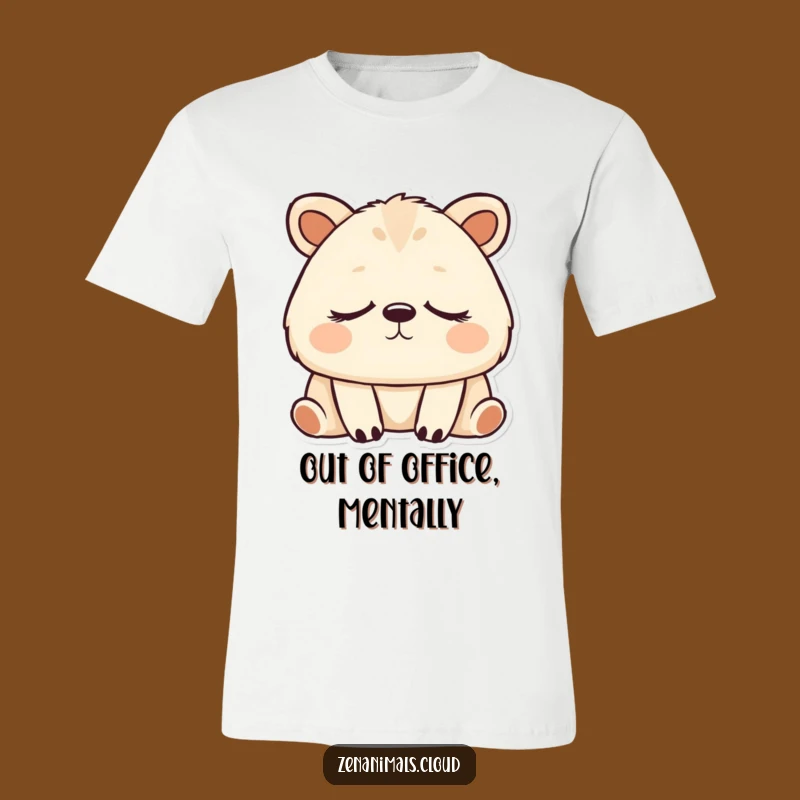 Funny Peaceful Animal Zen T-Shirt - Hilarious Deep Breathing Tee for Relaxed Vibes