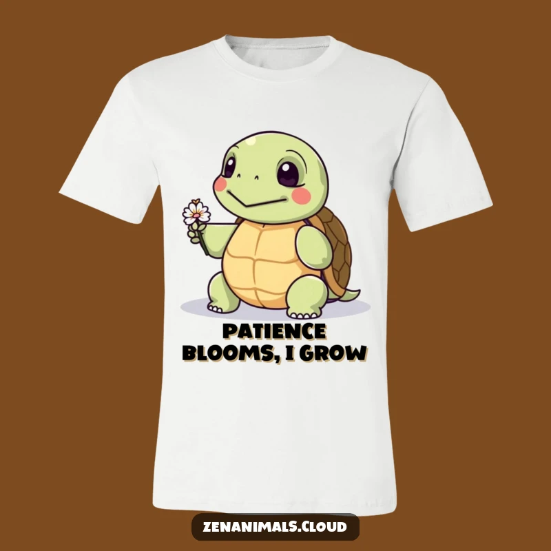 Funny Wise Turtle T-Shirt: A Kind Turtle Gives a Tiny Flower, Ideal Funny Gift!