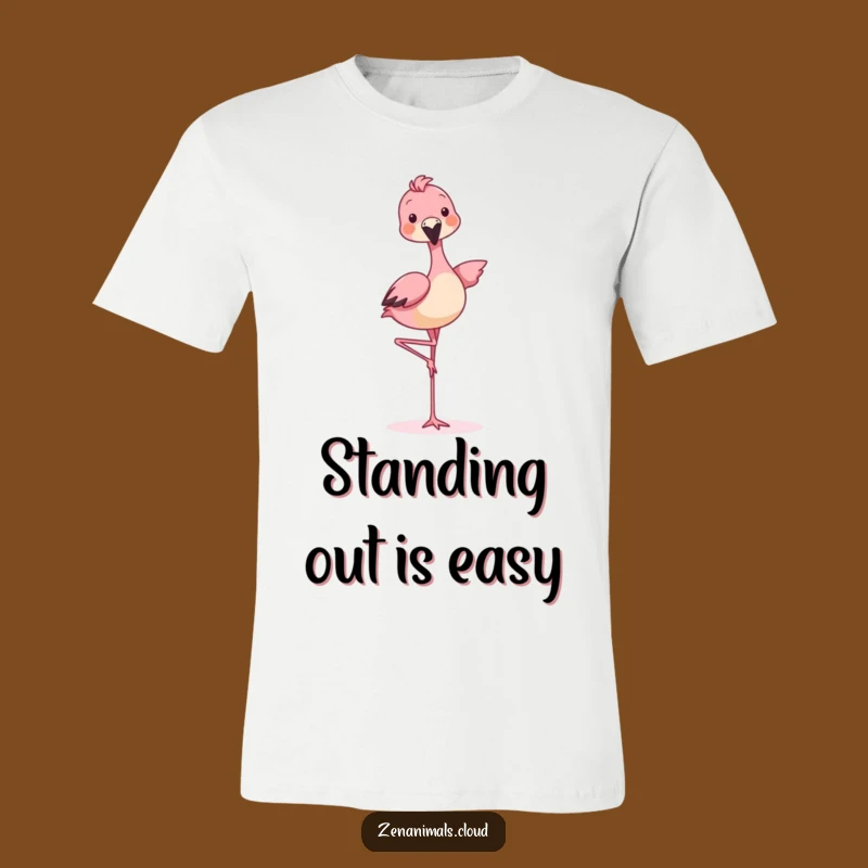 Funny Balancing Animal Flamingo T-Shirt - Hilarious Playful Tee for Fun Lovers