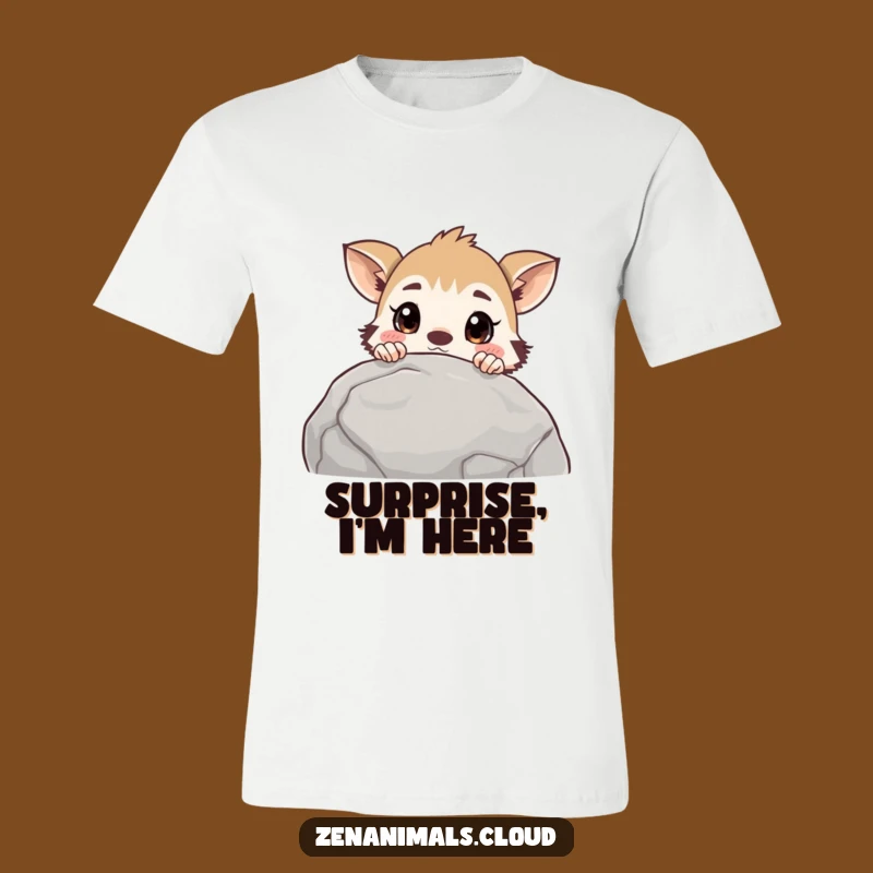 Funny Curious Animal T-Shirt: Surprise Expression Shirt for Explorers