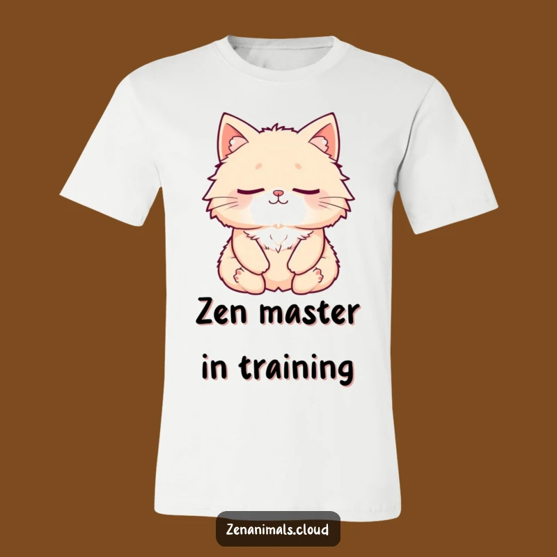 Funny Zen Cat T-Shirt: Peaceful Meditation & Smile, Ideal Yoga Lover's Humorous Apparel