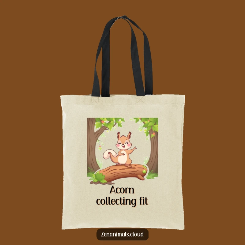 Funny Squirrel Yoga Tote Bag - Yogi Squirrel Carry-All
