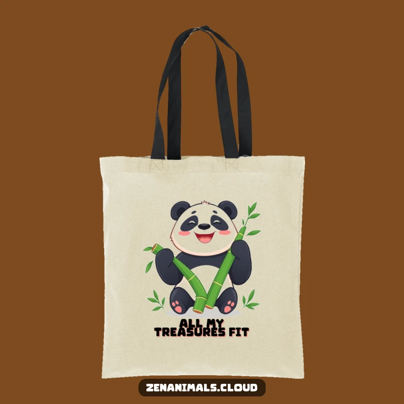Funny Panda Juggling Tote Bag: Carry Your Fun with Bamboo Style
