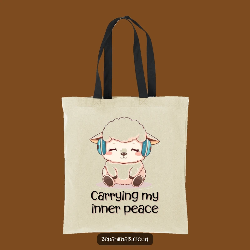 Funny Sheep Meditation Tote Bag: Hilarious Zen Accessory