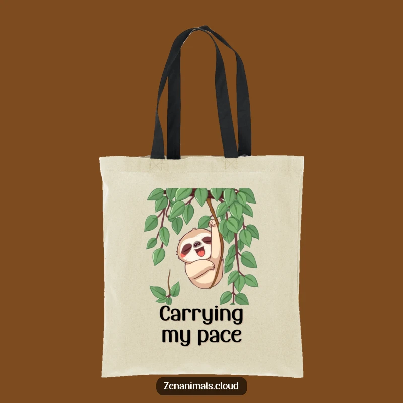 Funny Sloth Slow & Steady Tote Bag - Hilarious and Practical Gift