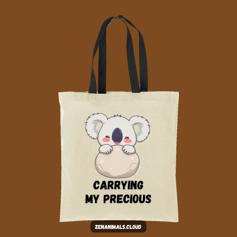 Funny Koala Stone Hug Tote Bag: Carry Happiness, A Delightful Funny Gift